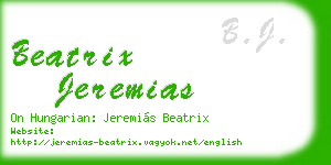 beatrix jeremias business card